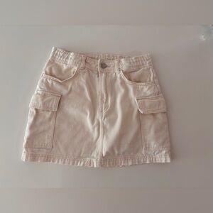 H&M Cream Denim Miniskirt with Pockets, girls size 12